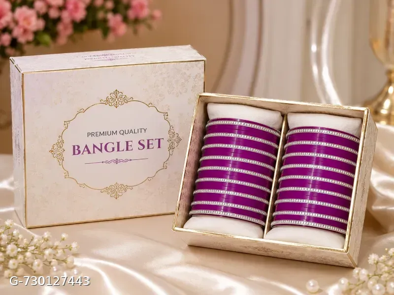 Daily wear mini purple chuda set